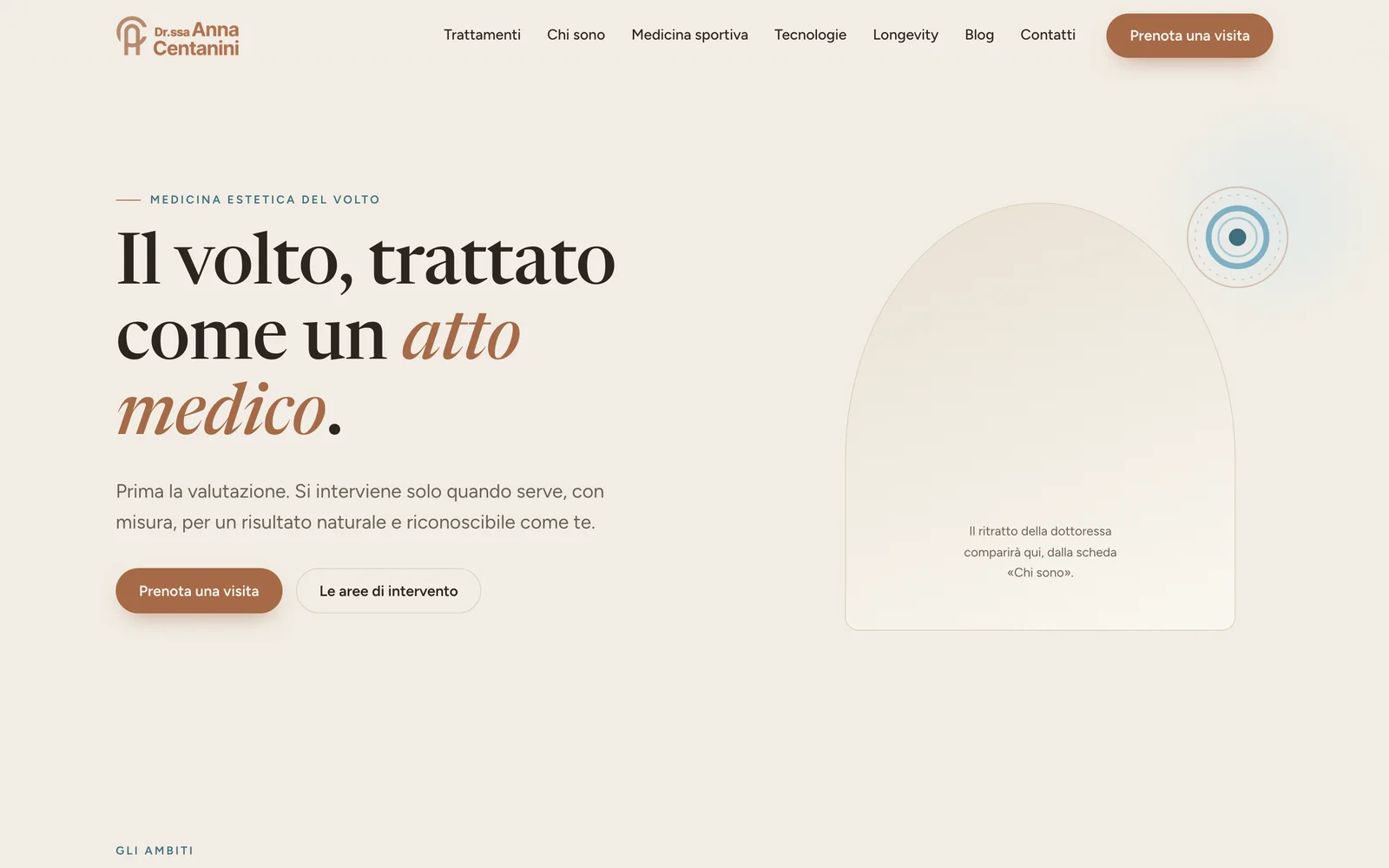 Homepage del sito della Dr.ssa Anna Centanini
